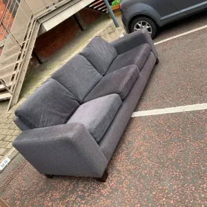 Charcole 3/4 grey fabric sofa