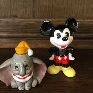 Vintage 1980’s Disney Mickey Mouse and Dumbo Ceramic Figurines