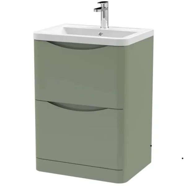 Nuie Lunar Freestanding Bathroon Unit - green DAMAGED