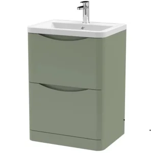 Nuie Lunar Freestanding Bathroon Unit - green DAMAGED