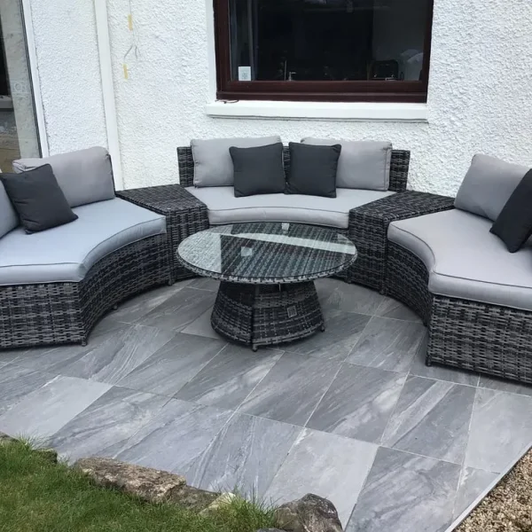 Maze Half Moon Rattan Garden Furniture