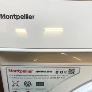 Montpellier 6kg,1200 spin washing machine. Model MWM6120W - Image 2