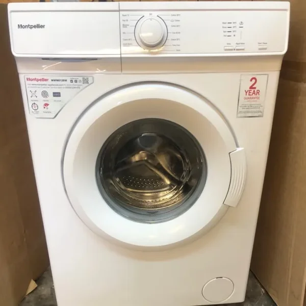 Montpellier 6kg,1200 spin washing machine. Model MWM6120W