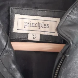 Women's smart leather- effect jacket - Image 2