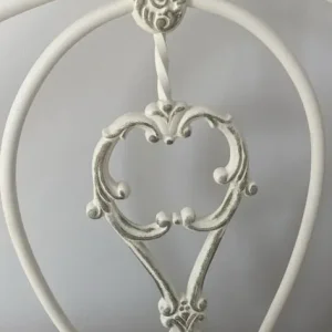 Cream & antique gold king size bed - Image 4