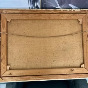 LOUIS BENDISEN – “Fishing Boat by the Entrance to a Dock” oil on canvas - Image 7