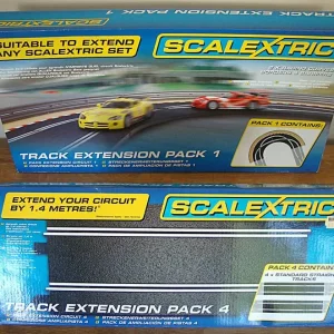 2 x Scalextric track extension packs - #1 and #4