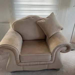 Sofa three piece and one arm chair - Image 2