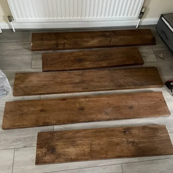 Reclaimed wood shelving