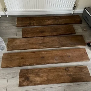 Reclaimed wood shelving