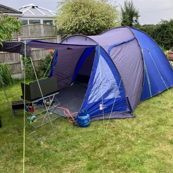 Family size tent and camping gear
