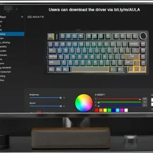 AULA F75 Mechanical Keyboard – Blue & Purple, RGB Backlit, Wireless - Image 8
