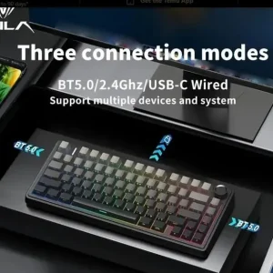 AULA F75 Mechanical Keyboard – Blue & Purple, RGB Backlit, Wireless