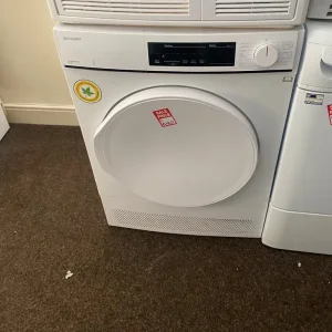 white sharp family size condenser tumble dryer
