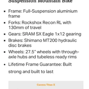 Carrera Titan X mountain bike - Image 6