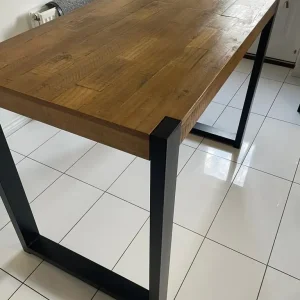 Dining table with breakfast bar and 2 bar stools - Image 3