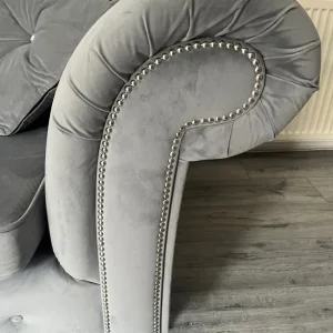 Grey Velvet Corner Suite - Image 2