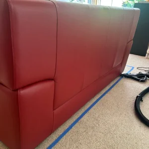 Nicoletti/JH Hicolity Italian Red Leather Sofas with Footrest - Image 3