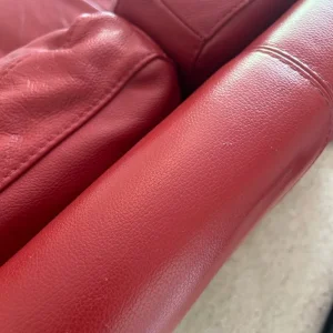 Nicoletti/JH Hicolity Italian Red Leather Sofas with Footrest - Image 4