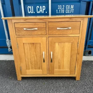 Solid oak sideboard 85 cm wide 35 cm deep 77 cm high - Image 2