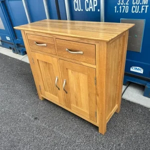 Solid oak sideboard 85 cm wide 35 cm deep 77 cm high - Image 3