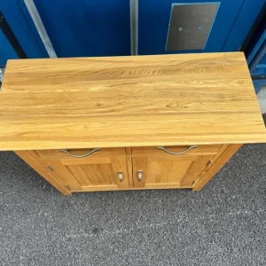 Solid oak sideboard 85 cm wide 35 cm deep 77 cm high - Image 5