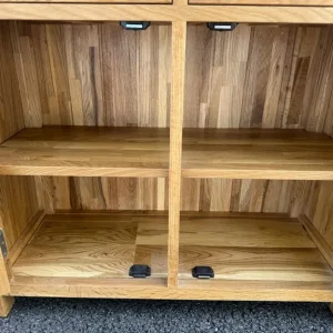 Solid oak sideboard 85 cm wide 35 cm deep 77 cm high - Image 7