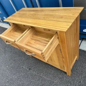 Solid oak sideboard 85 cm wide 35 cm deep 77 cm high - Image 8