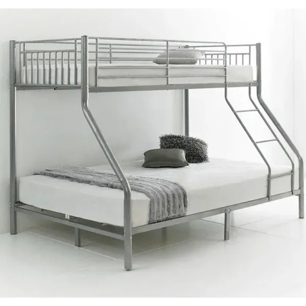 Alexa Trio Metal Bunk Bed with Single and Double Mattresses