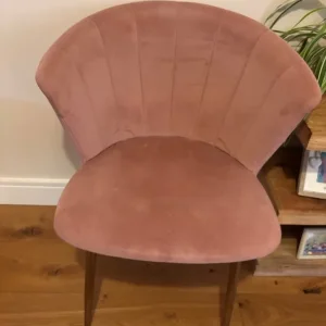 Pink velvet chair