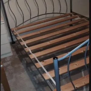 Double bed frame, UK standard size, no mattress, solid wood slats - Image 2