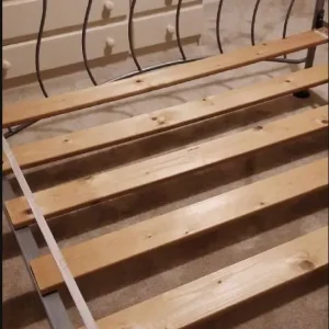 Double bed frame, UK standard size, no mattress, solid wood slats - Image 3