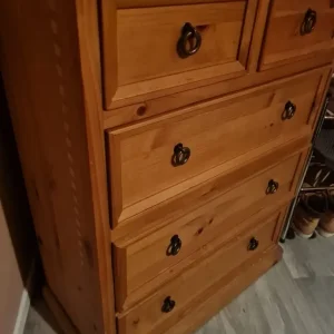 Pine Double Wardrobe & Chest of Drawers - Image 2