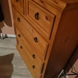 Pine Double Wardrobe & Chest of Drawers - Image 5