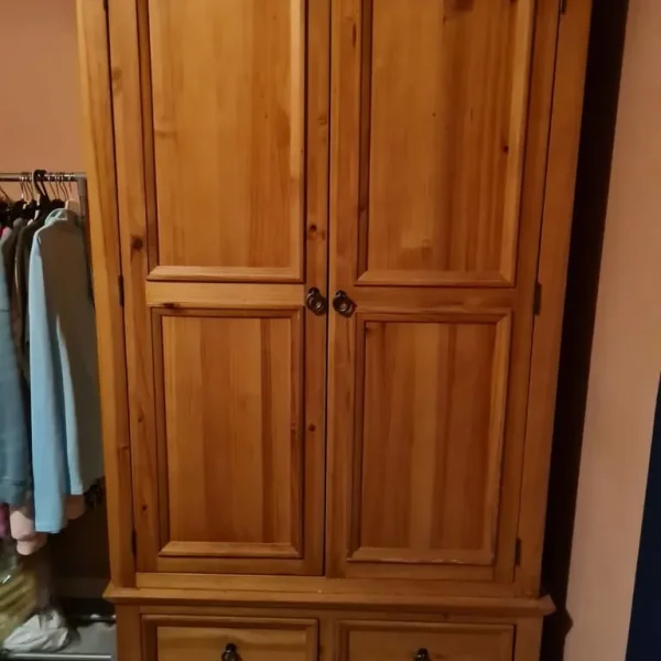 Pine Double Wardrobe & Chest of Drawers