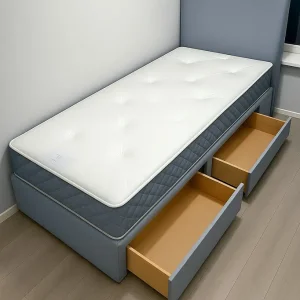 Divan bed with luxury base and twin drawers – fits Single, Small Double, Double, King sizes