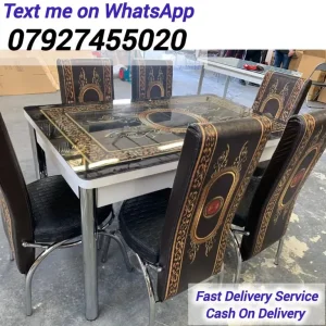 Extended Dining Table with 4 or 6 Chairs - Image 3