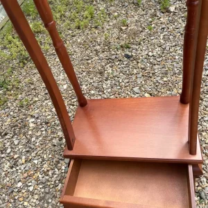 Wooden clothes stand with drawer - Image 3
