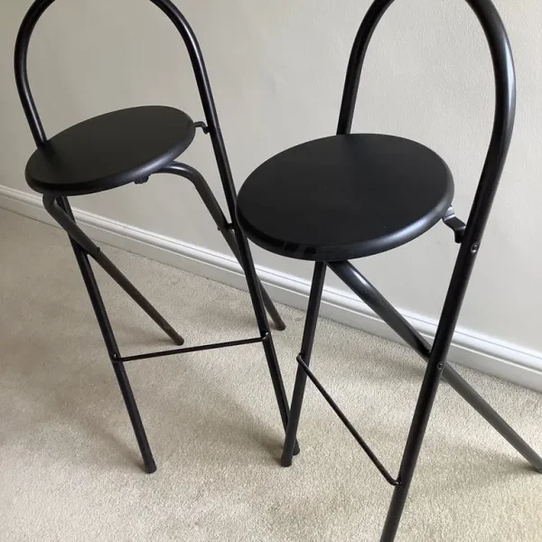 Habitat smart modern black bar stools, pair