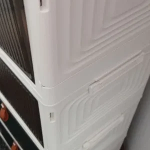 Beige Plastic Storage Shelving Unit - Image 2