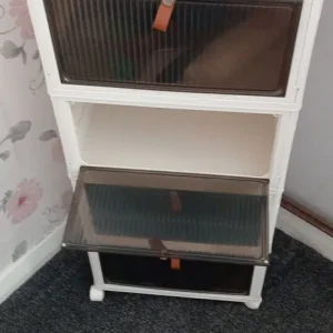 Beige Plastic Storage Shelving Unit - Image 3