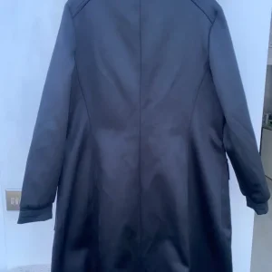 Black longline bomber jacket - Image 2