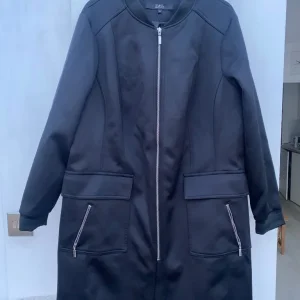 Black longline bomber jacket