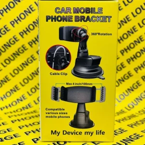 Car Phone Holder 360 Degree Flexible Black - Image 2