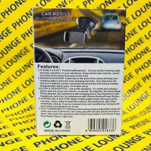 Car Phone Holder 360 Degree Flexible Black - Image 4
