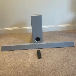 Phillips sound bar with subwoofer and remote