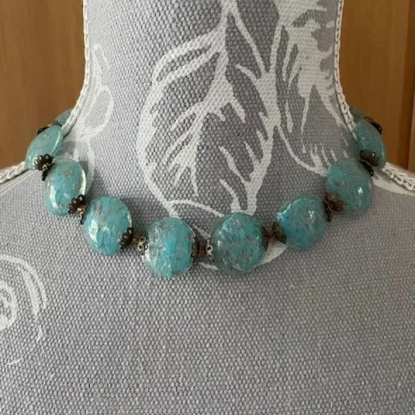 Vintage Glass Beaded Necklace