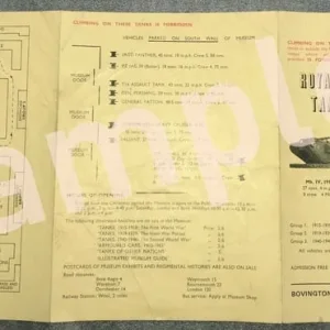 Royal Armoured Corps Bovington Tank Museum Guide (1960s) - Image 2