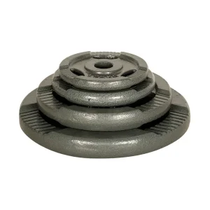 44KG Cast Iron Weight Set with Tri Grip Plates and 5ft Barbell - Image 3