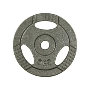 44KG Cast Iron Weight Set with Tri Grip Plates and 5ft Barbell - Image 6
